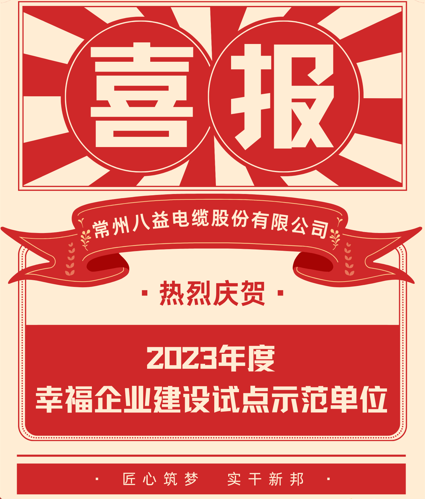 喜訊 八益入選23年度幸福企業(yè)建設(shè)試點示范單位！